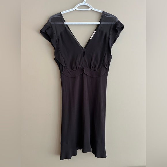 SANDRO PARIS Black V-Neck Sheath Mini Dress size 1 - Picture 2 of 16